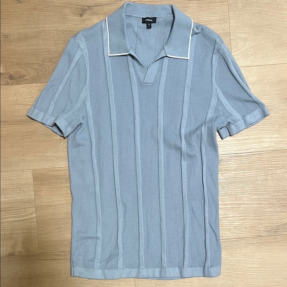 Express Men's Blue Polo Shirt